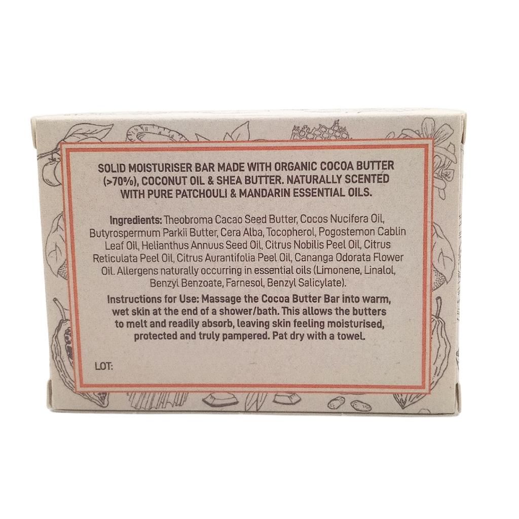 Patchouli Mandarin Cocoa Butter Body Moisturiser Bar