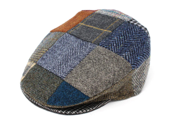 Hanna Hats Tweed Donegal Touring Cap- Patchwork