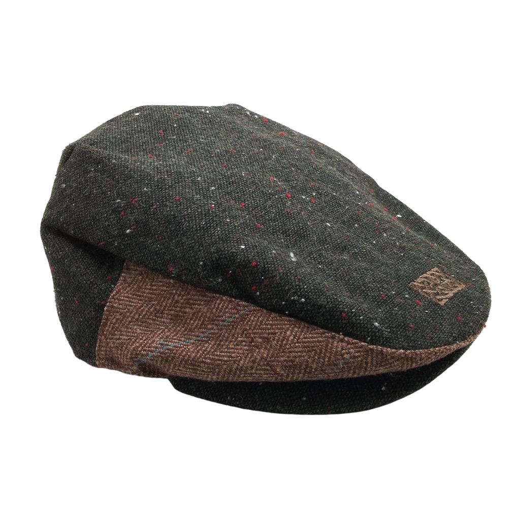 Patrick Francis Adults Green Tweed Celtic Knot Flat Cap by Patrick Francis - Hats