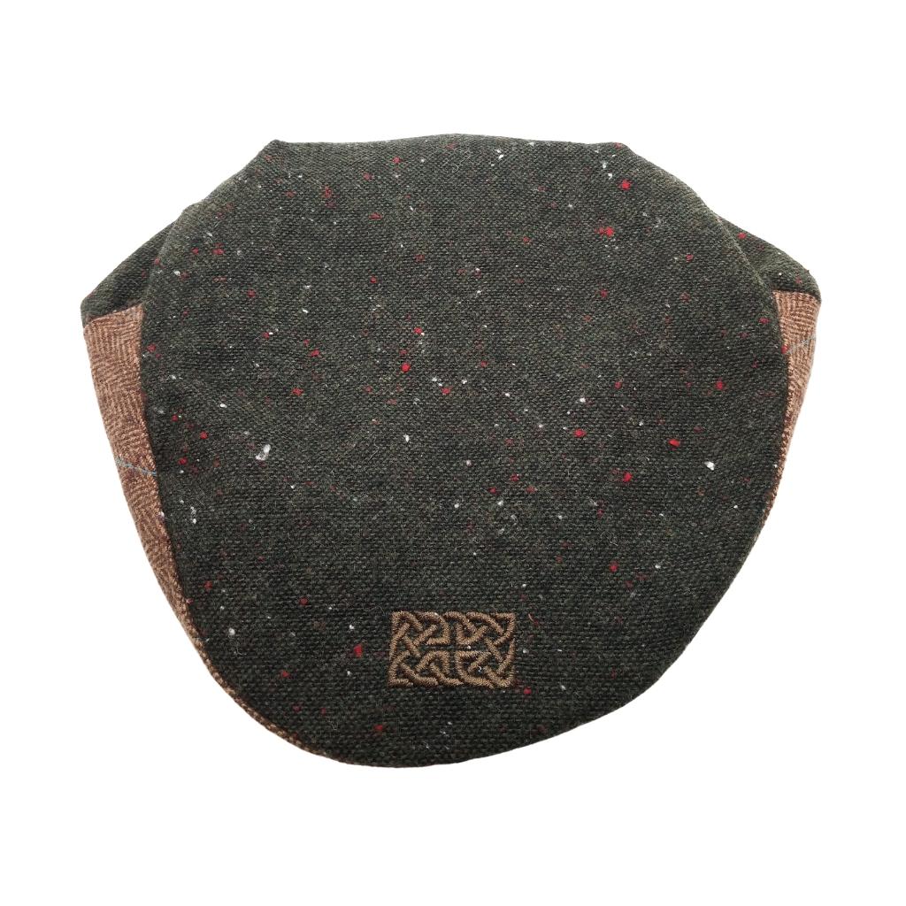 Patrick Francis Adults Green Tweed Celtic Knot Flat Cap by Patrick Francis - Hats