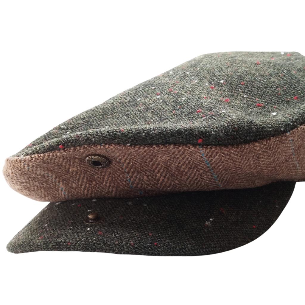 Patrick Francis Adults Green Tweed Celtic Knot Flat Cap by Patrick Francis - Hats