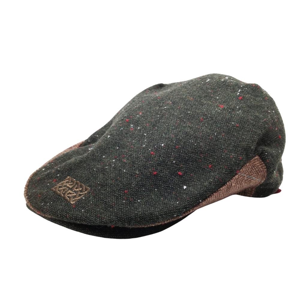 Patrick Francis Adults Green Tweed Celtic Knot Flat Cap by Patrick Francis - Hats