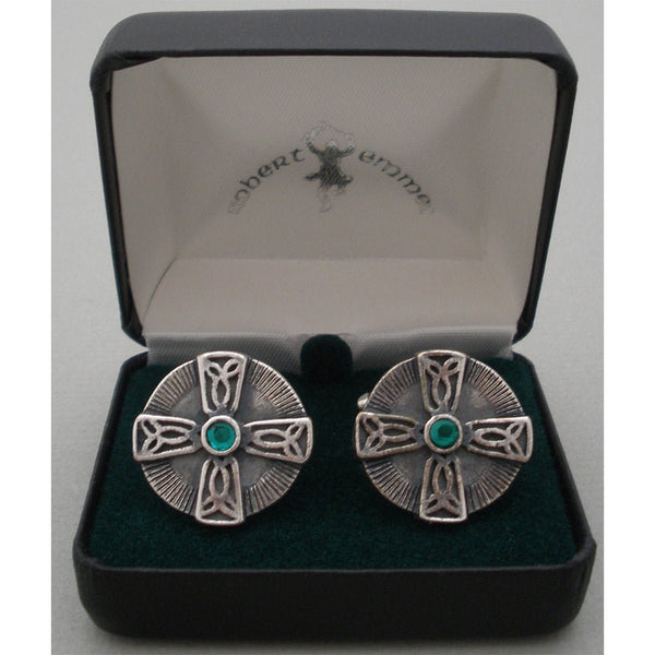 Pewter Celtic Cross Cuff Links - The Celtic Gift Store - Apparel & Accessories