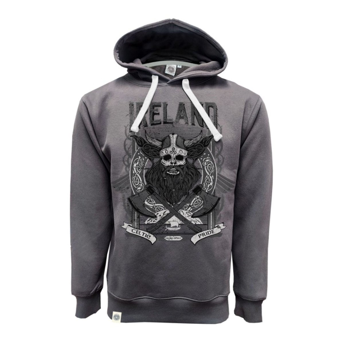 Pewter Ireland ‘Viking’ Hoodie - The Celtic Gift Store - Clothing