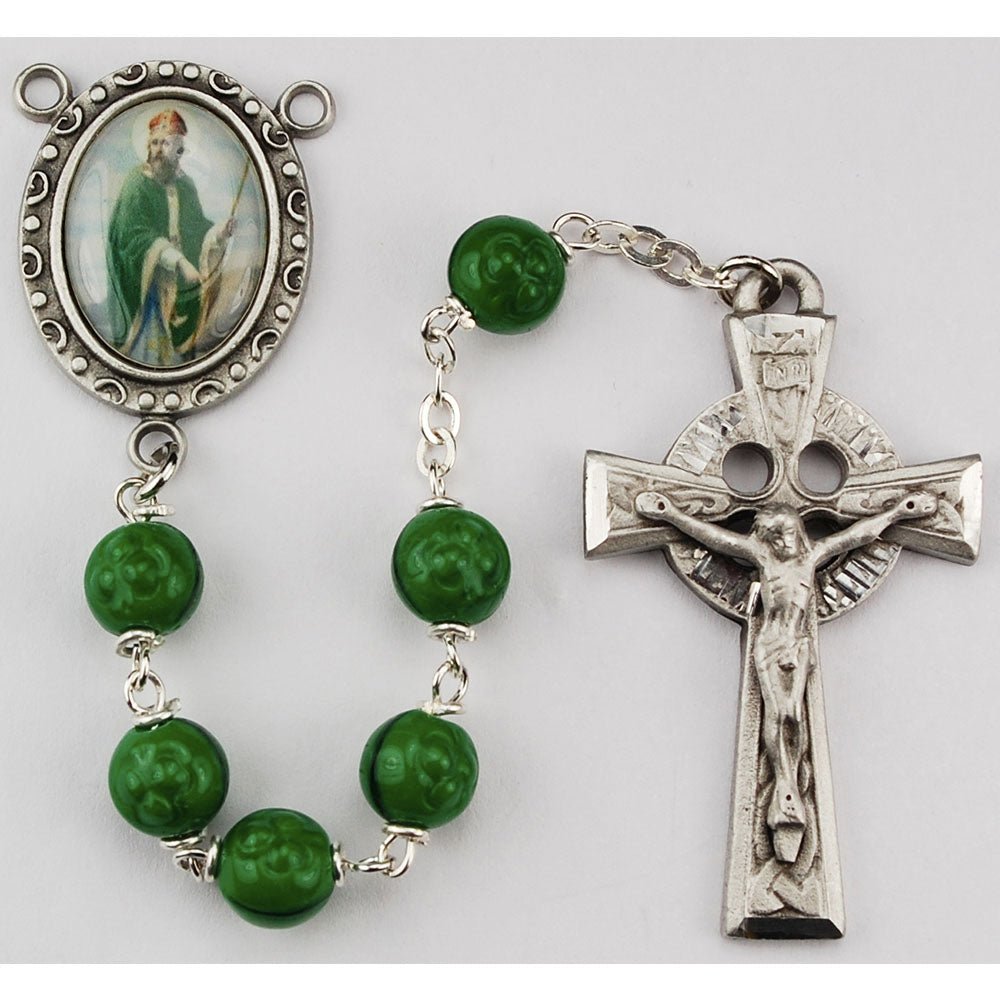 Pewter St. Patrick Rosary - Round Beads - The Celtic Gift Store - Apparel & Accessories