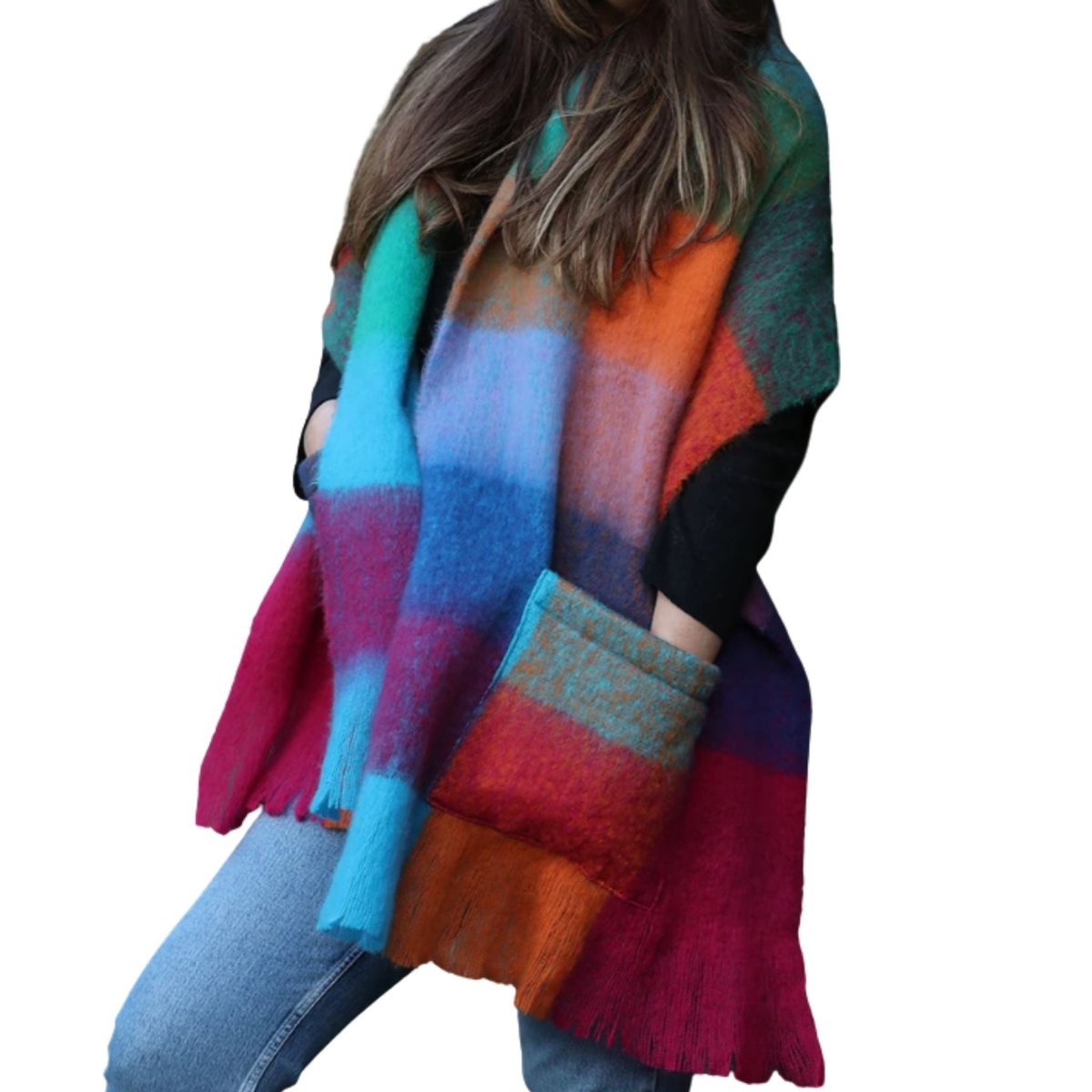 Plush Pocket stole Red - The Celtic Gift Store - Womens Accessories