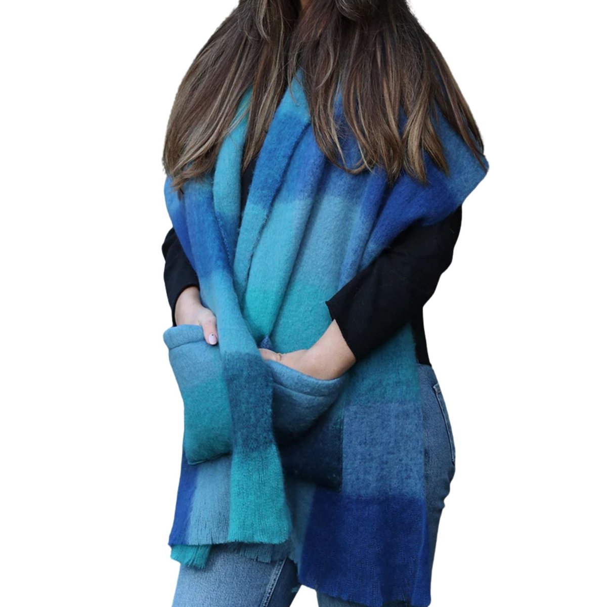 Plush Pocketstole- Blue - The Celtic Gift Store - Womens Accessories