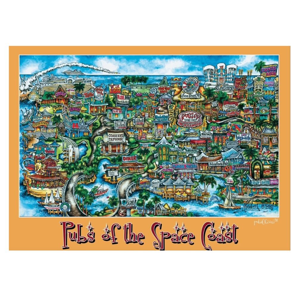 Pubs of the Space Coast Print 24x18 - The Celtic Gift Store - Decor