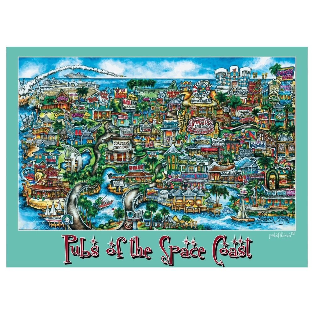 Pubs of the Space Coast Print 24x18 - The Celtic Gift Store - Decor
