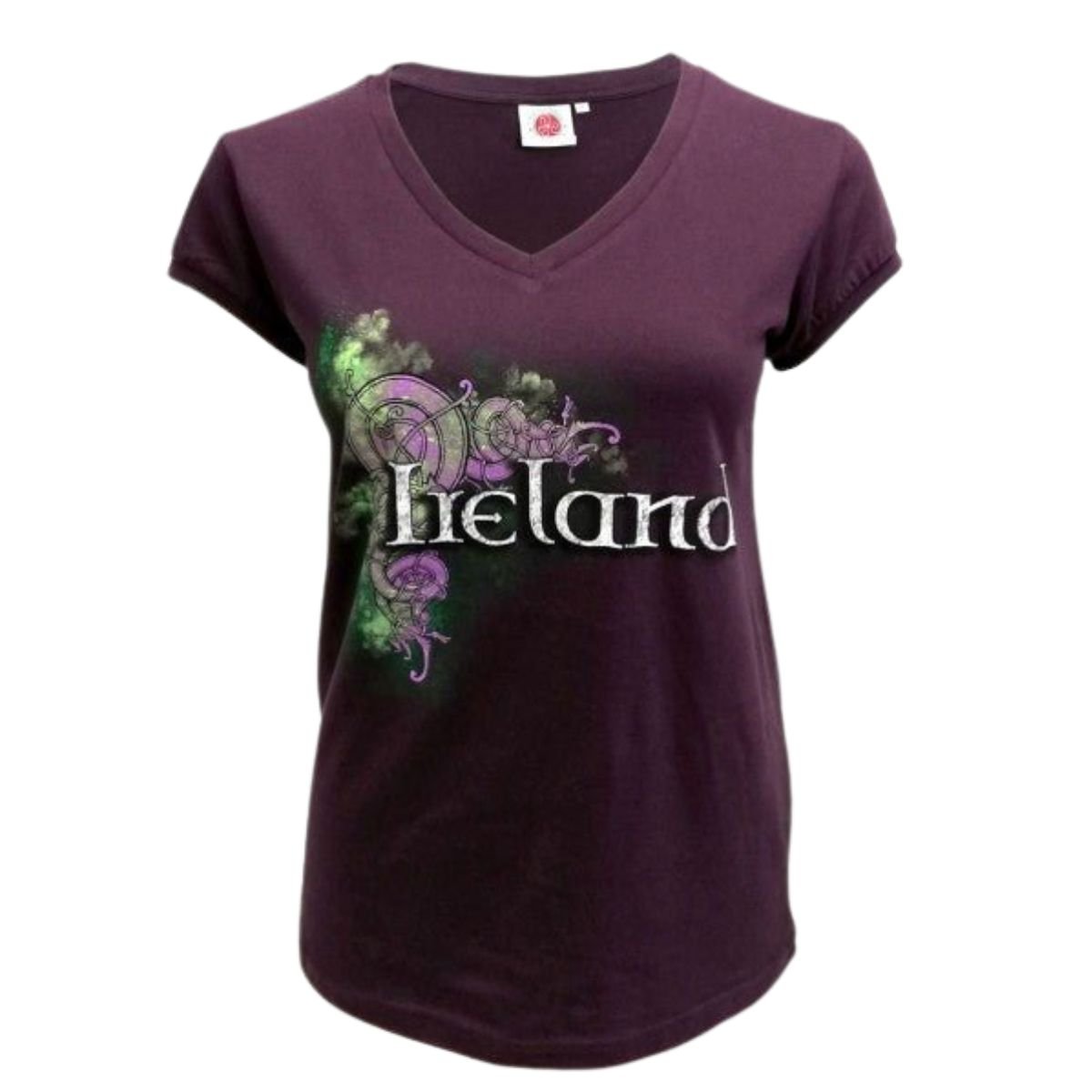 Purple Celtic Ireland Ladies V - Neck Shirt