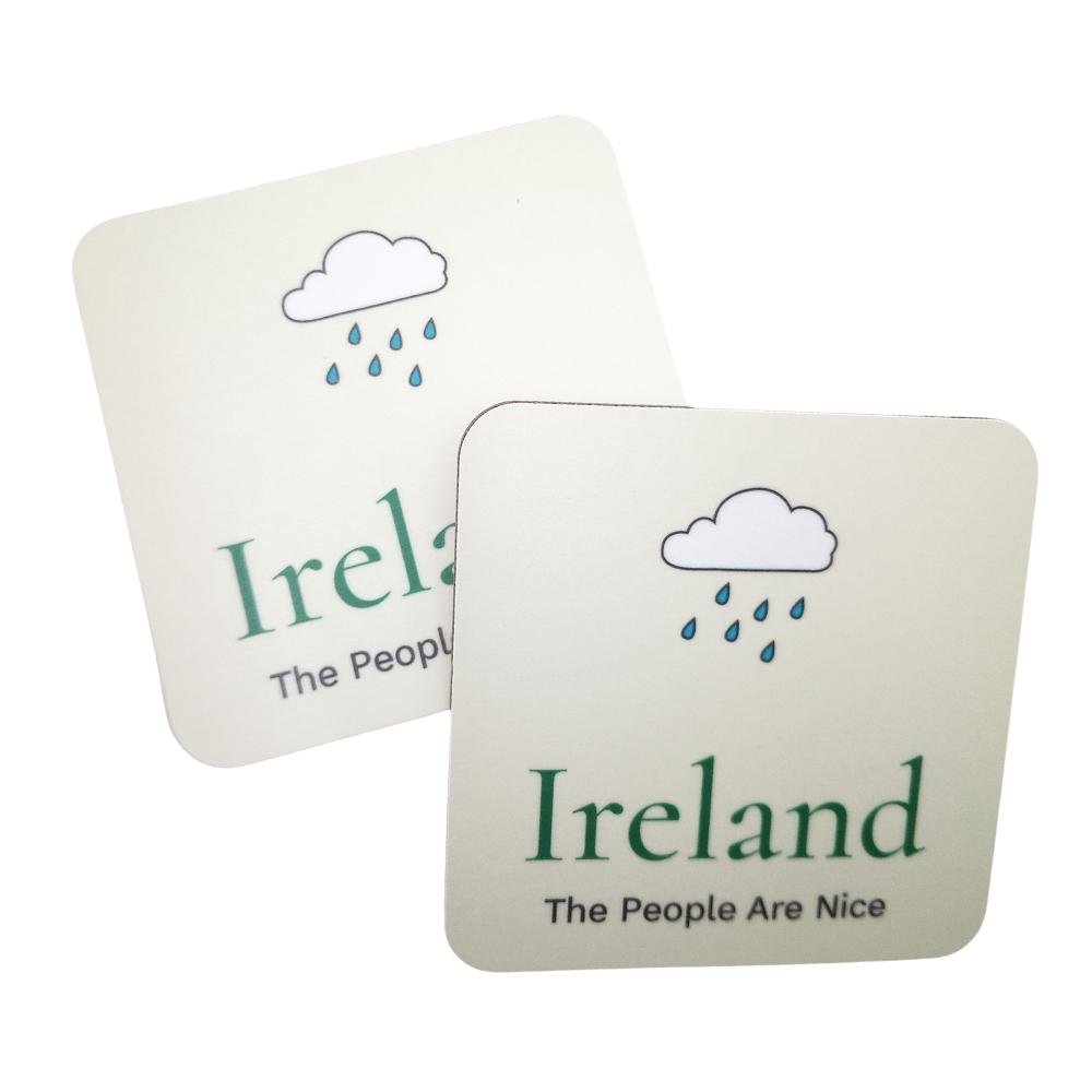 Rainy Ireland 'The People are Nice' Coaster
