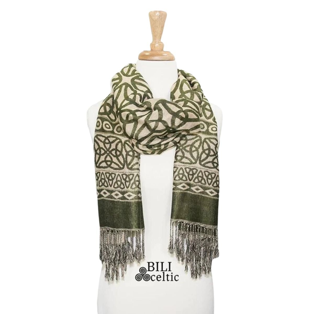 Rita Trinity Knot Scarf - Dark Green