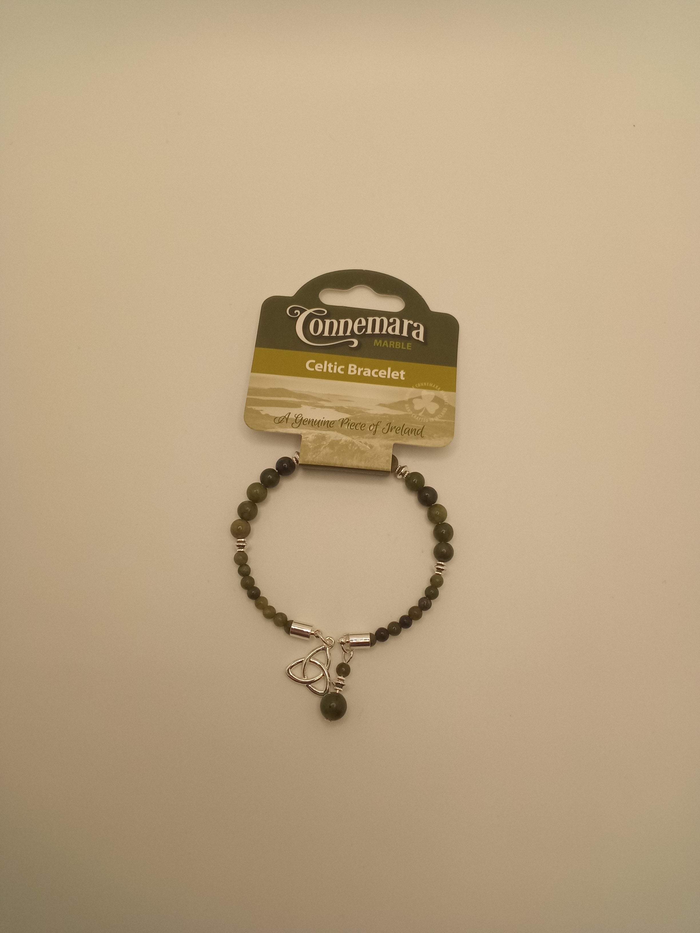 Horseshoe Connemara Marble Trinity Bracelet