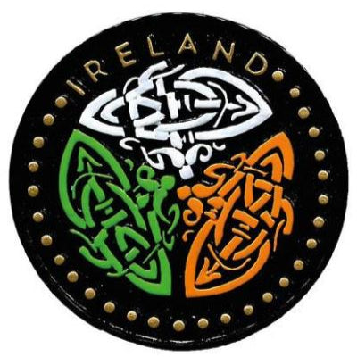 Round Tricolour Celtic Design Resin Magnet - The Celtic Gift Store - Gift