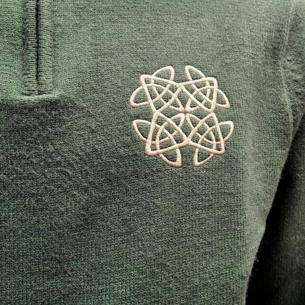 Sage Celtic Knot 1/4 Zip Jumper by Tradcraft - Shirts & Tops