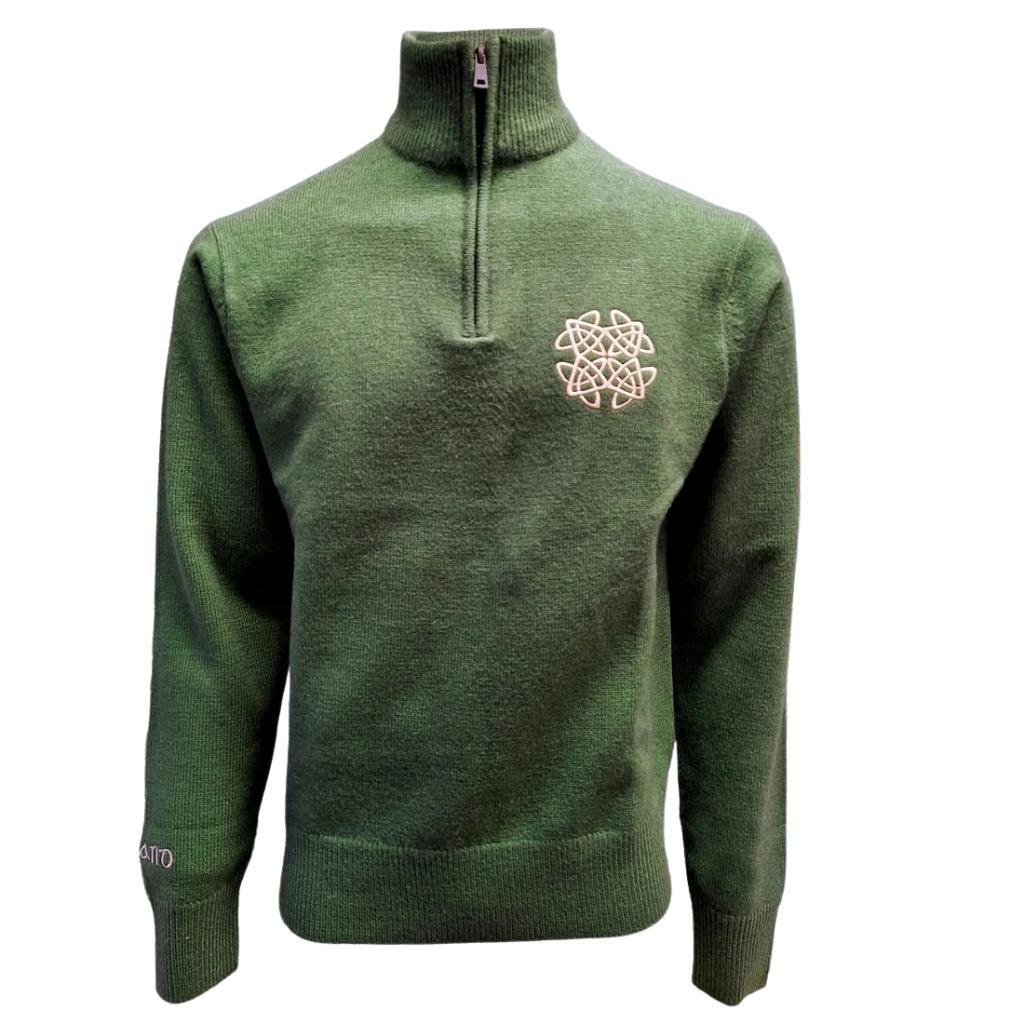 Sage Celtic Knot 1/4 Zip Jumper by Tradcraft - Shirts & Tops