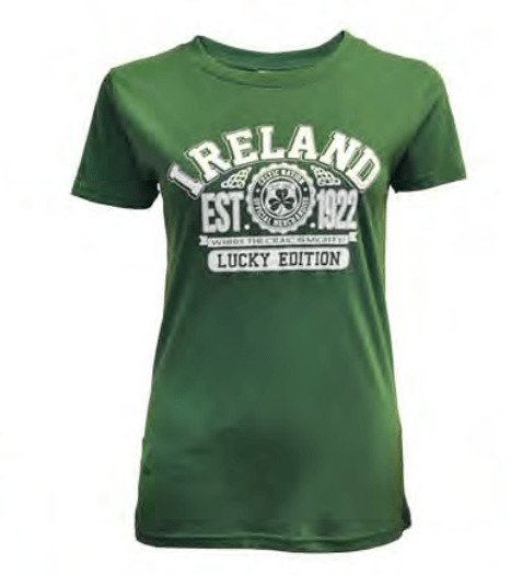 Sage Green Ireland Ladies T-Shirt - The Celtic Gift Store - Shirts & Tops