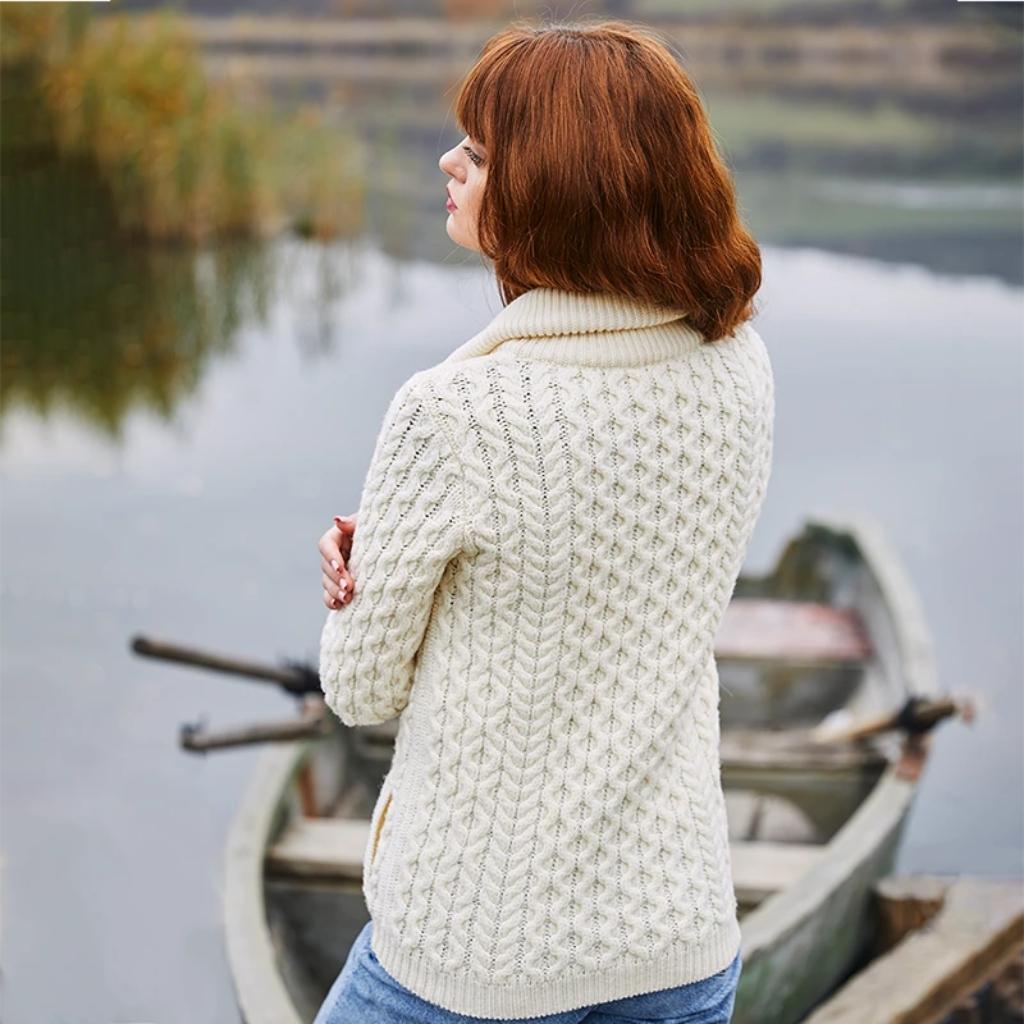Saol Cable Knit Bomber Jacket by Saol - Apparel & Accessories