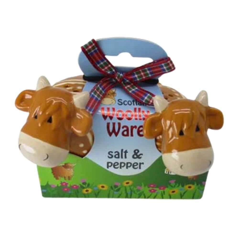 Scottish Highland Cow Salt and Pepper Shakers - The Celtic Gift Store - Tableware