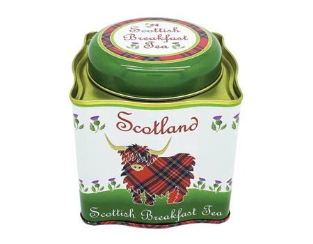 Scottish Highland Cow Tin Scottish Breakfast Tea (50 Teabags) - The Celtic Gift Store - Tea and Coffee