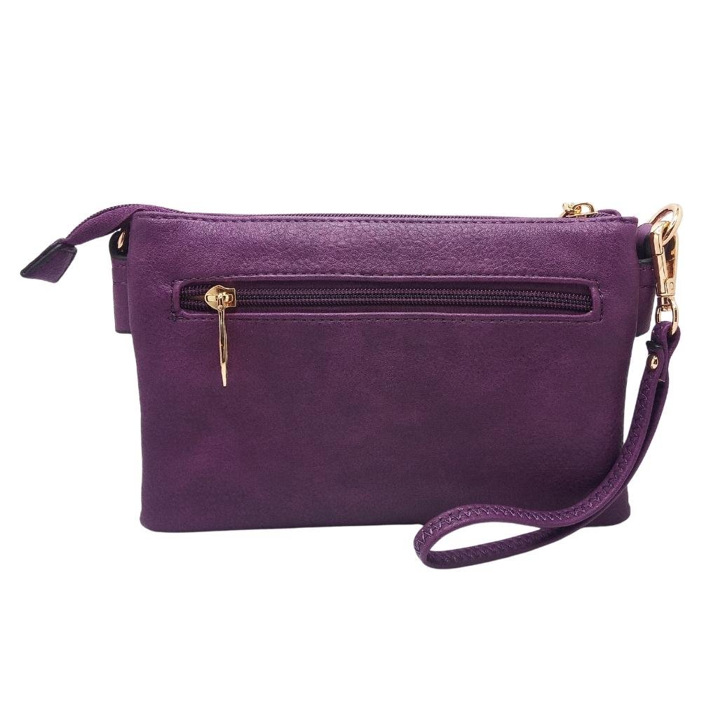 Scottish Thistle Slip Pocket Bag - Purple