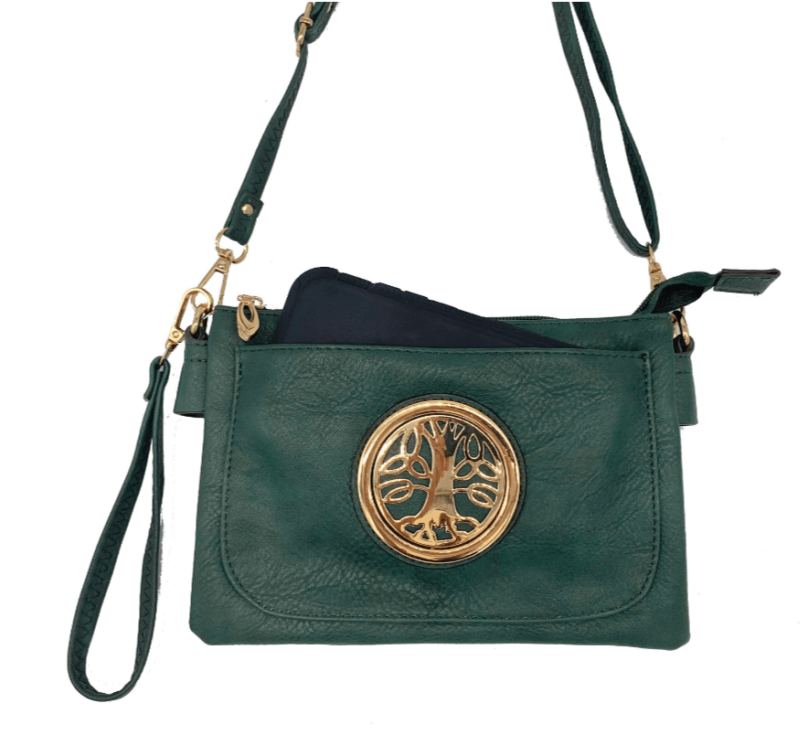 Scottish Thistle Slip Pocket Bag - Purple - The Celtic Gift Store - Handbags