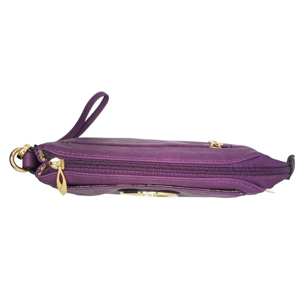 Scottish Thistle Slip Pocket Bag - Purple