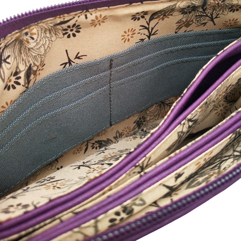 Scottish Thistle Slip Pocket Bag - Purple