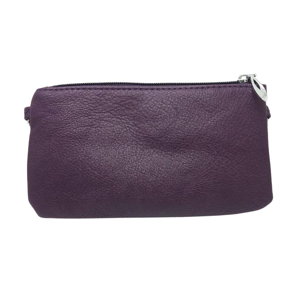 Scottish Thistle Tri Zip Pocket Bag- Purple