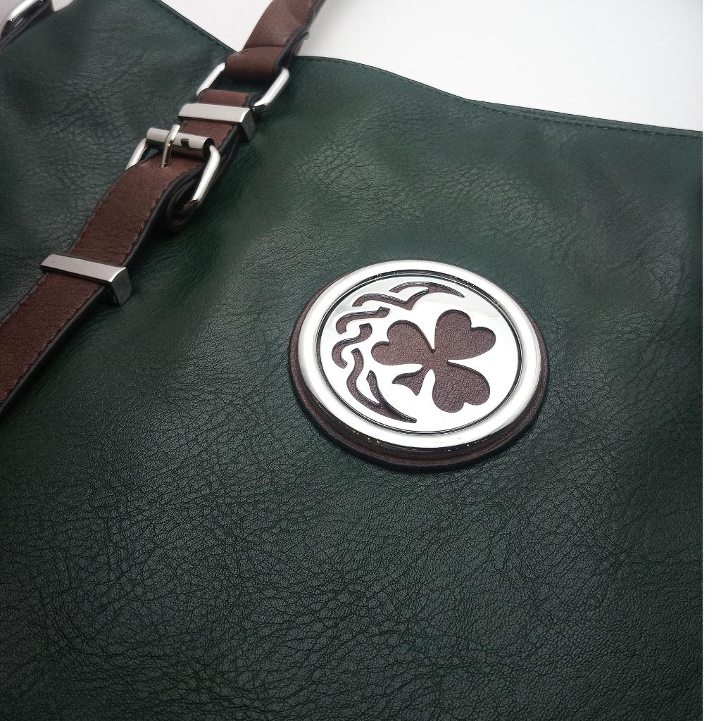 Shamrock Buckle Tote Bag - Hunter Green