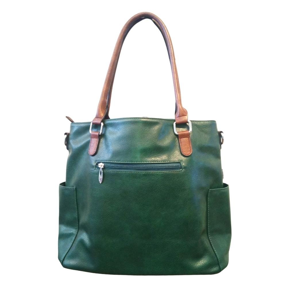 Shamrock Buckle Tote Bag - Hunter Green