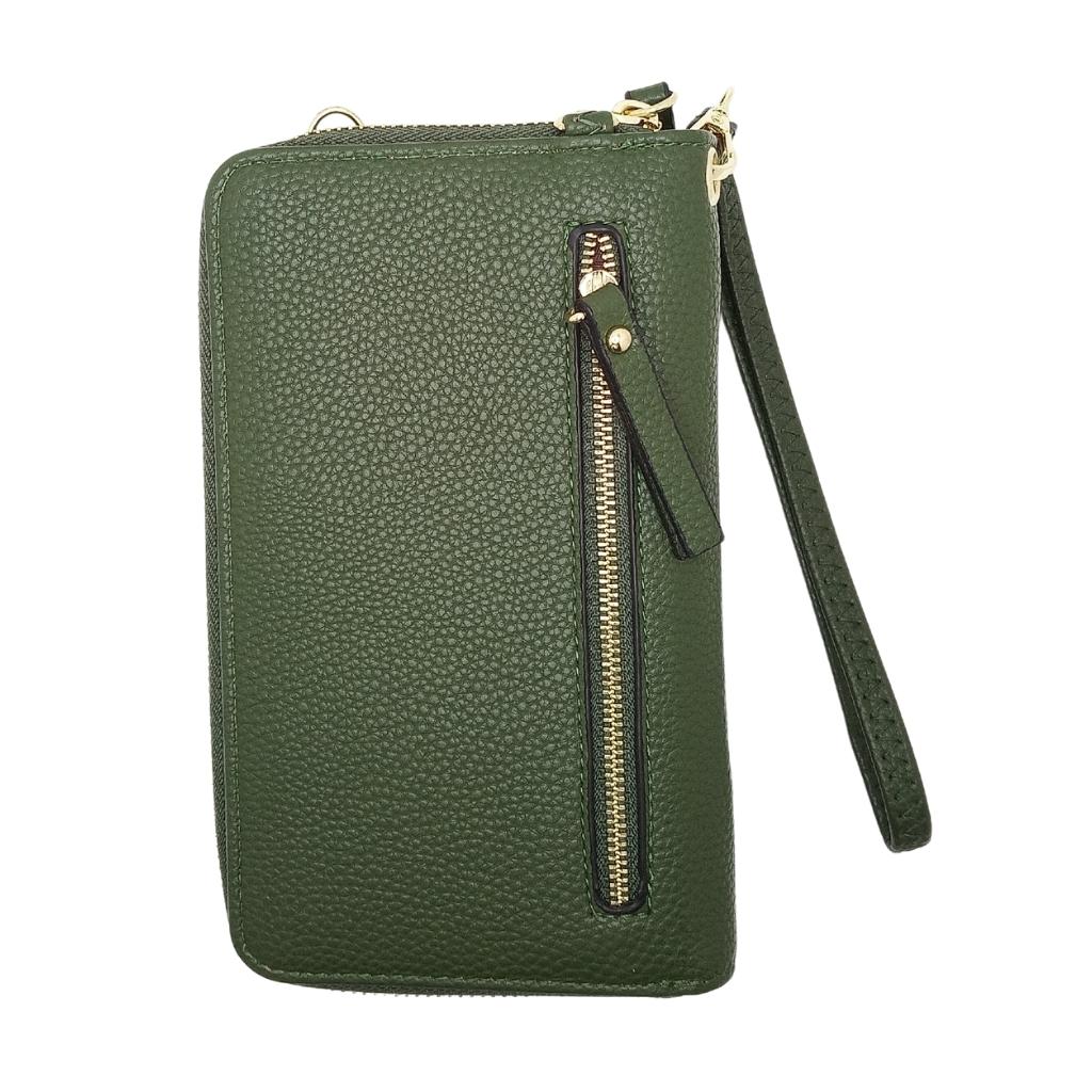 Shamrock Cell Phone Wristlet/Crossbody Bag - Olive