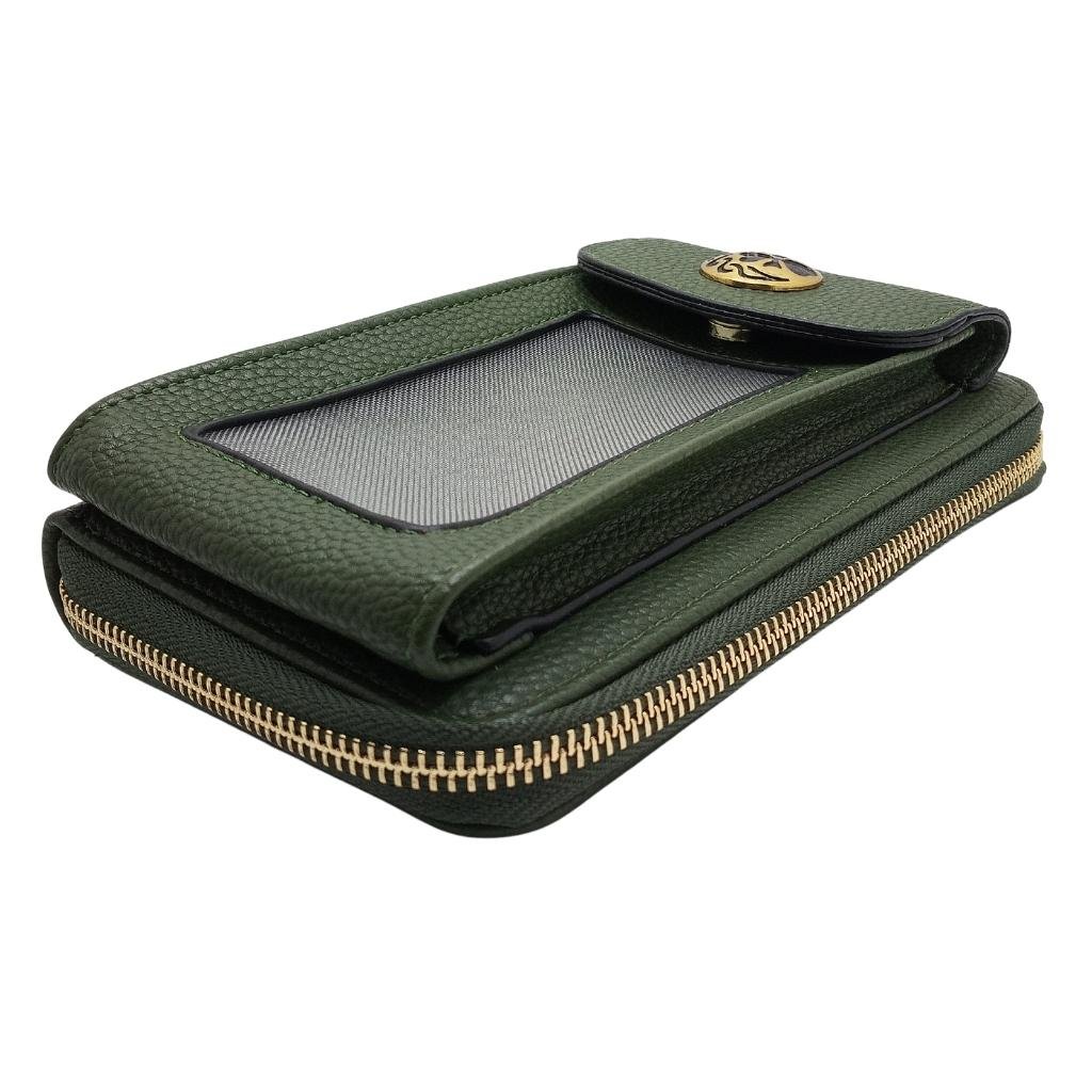 Shamrock Cell Phone Wristlet/Crossbody Bag - Olive