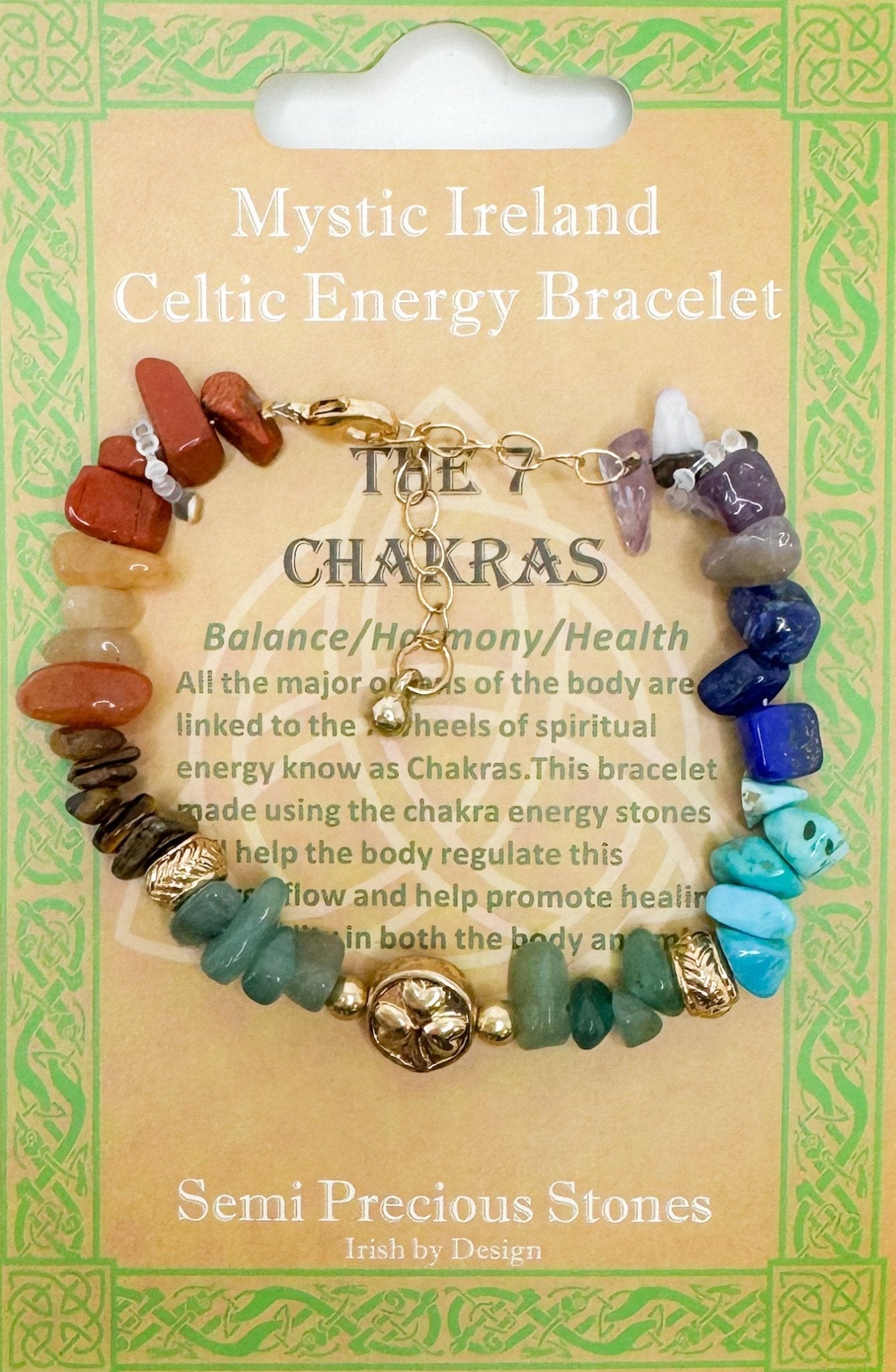 Shamrock Celtic Energy Bracelet - Chakras - The Celtic Gift Store - Gift