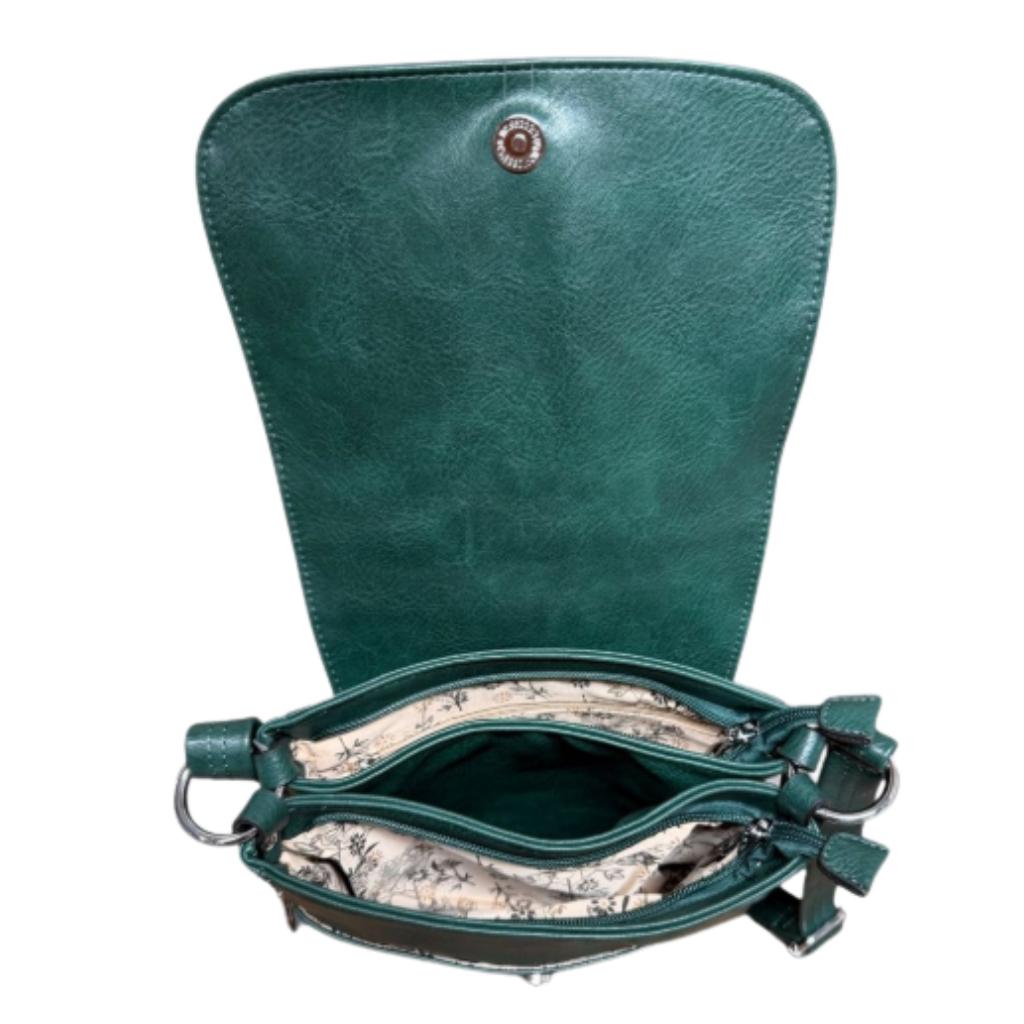 Shamrock Expandable Shoulder Bag- Green