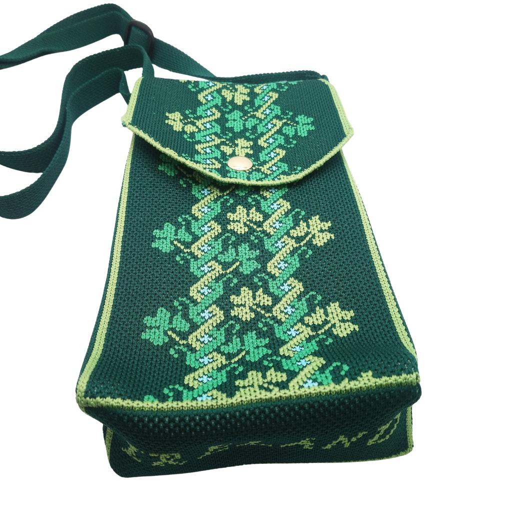Shamrock Fair Isle Knit Crossbody Bag