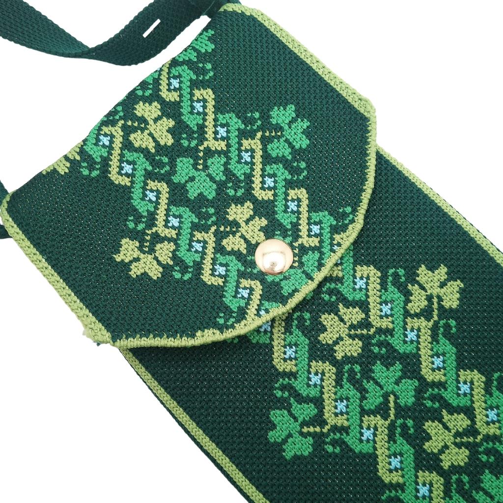 Shamrock Fair Isle Knit Crossbody Bag