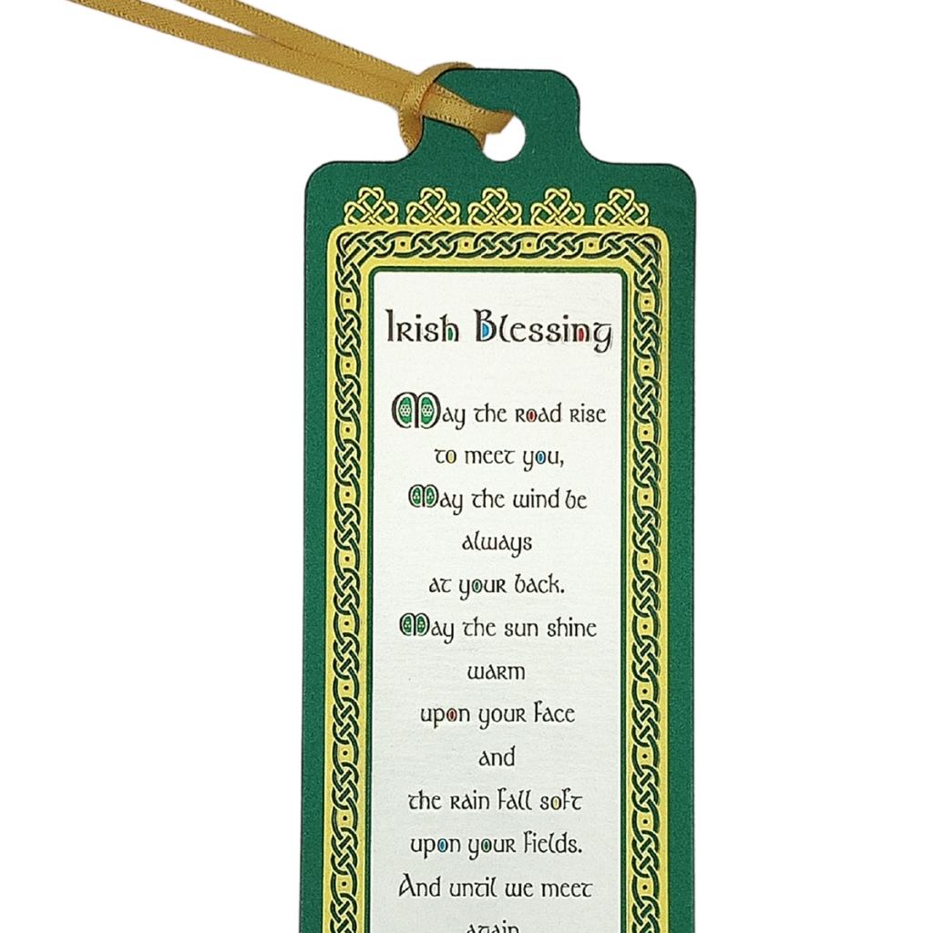 Shamrock Irish Blessing Bookmark