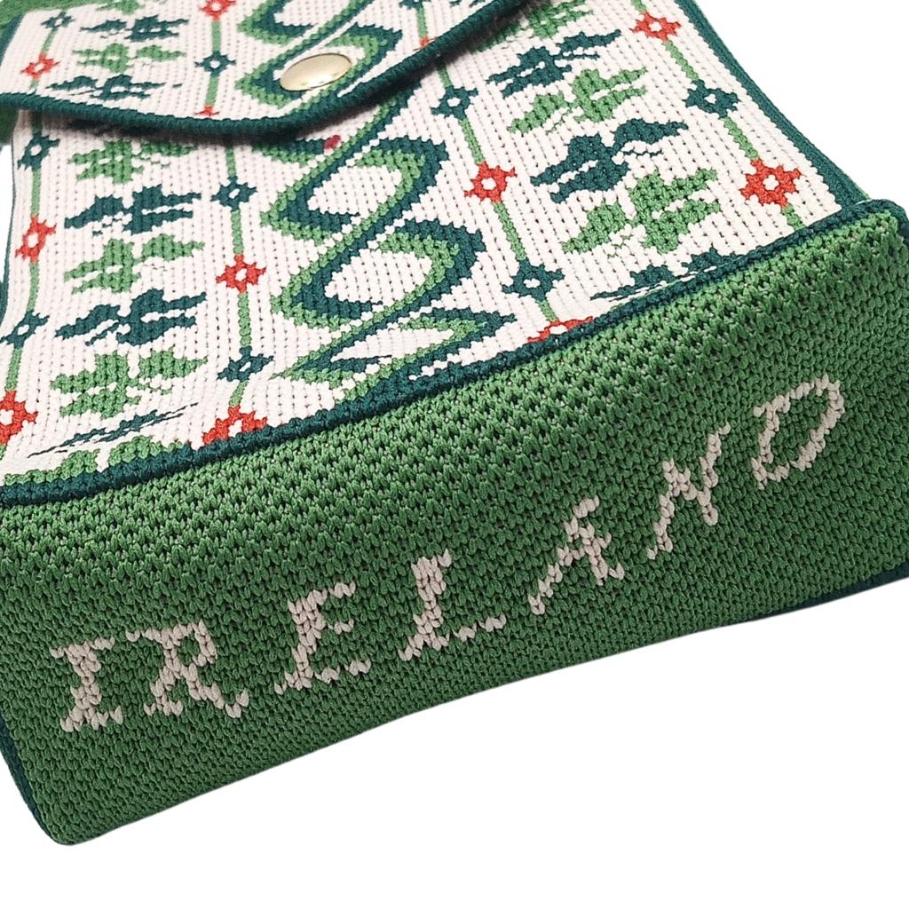 Shamrock Knotwork Knit Crossbody Bag