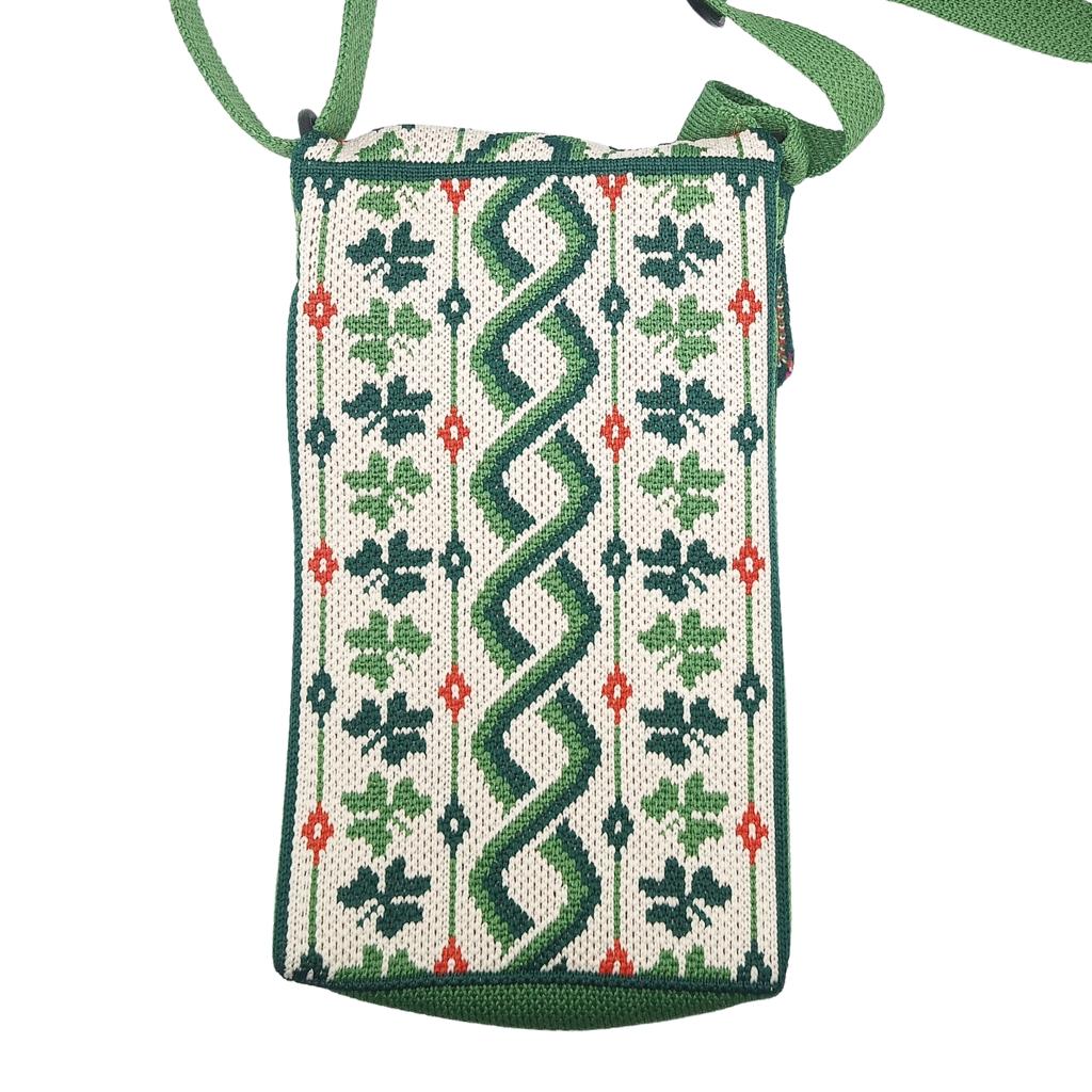 Shamrock Knotwork Knit Crossbody Bag