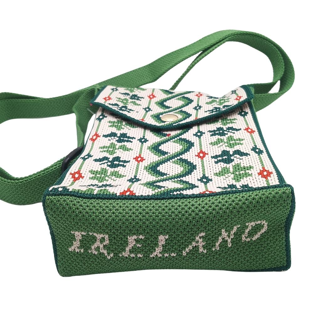 Shamrock Knotwork Knit Crossbody Bag
