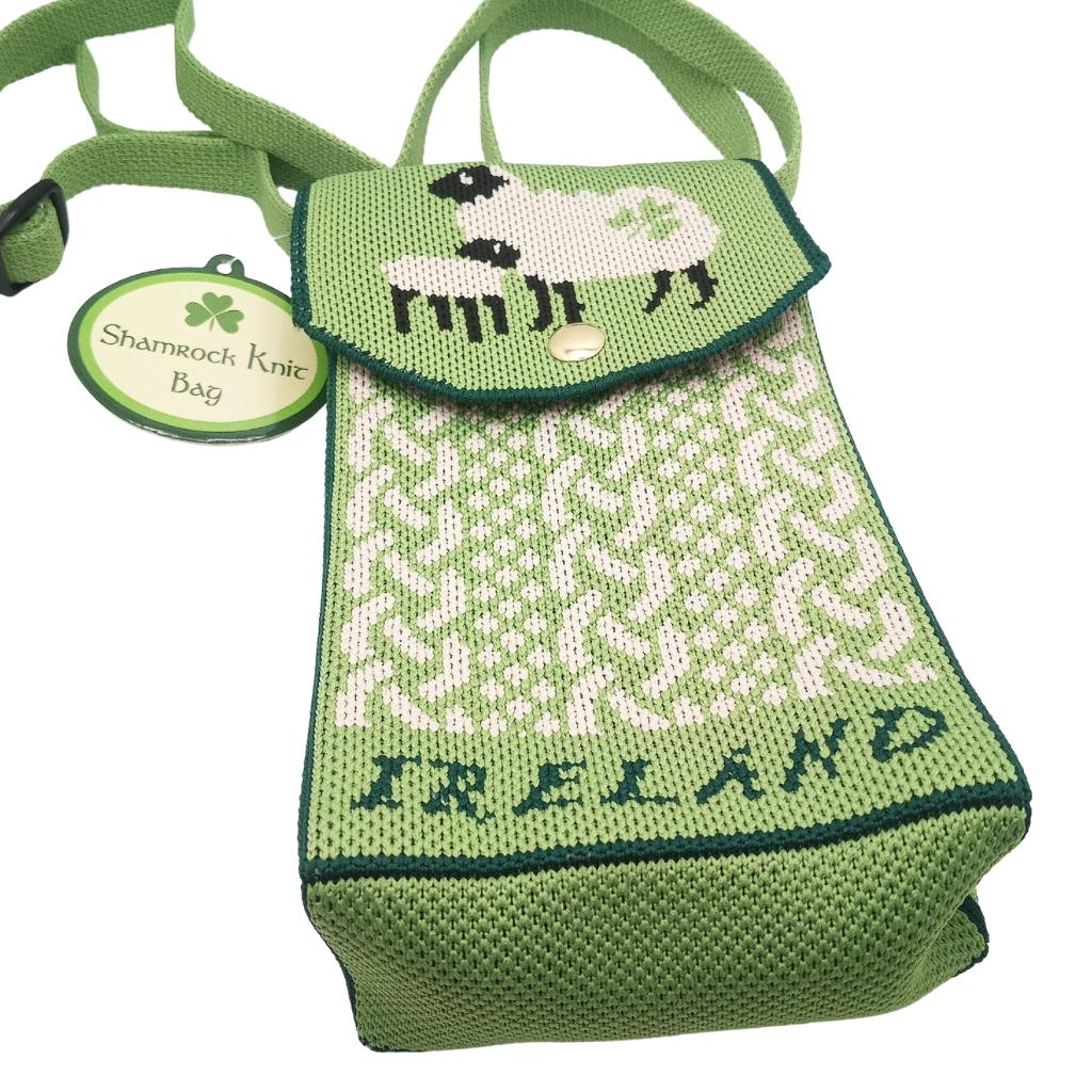 Shamrock Sheep Knit Crossbody Bag