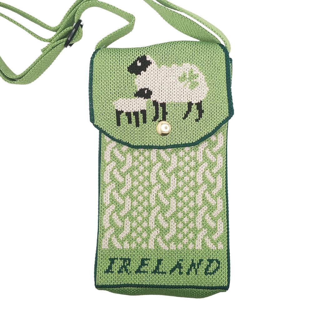 Shamrock Sheep Knit Crossbody Bag