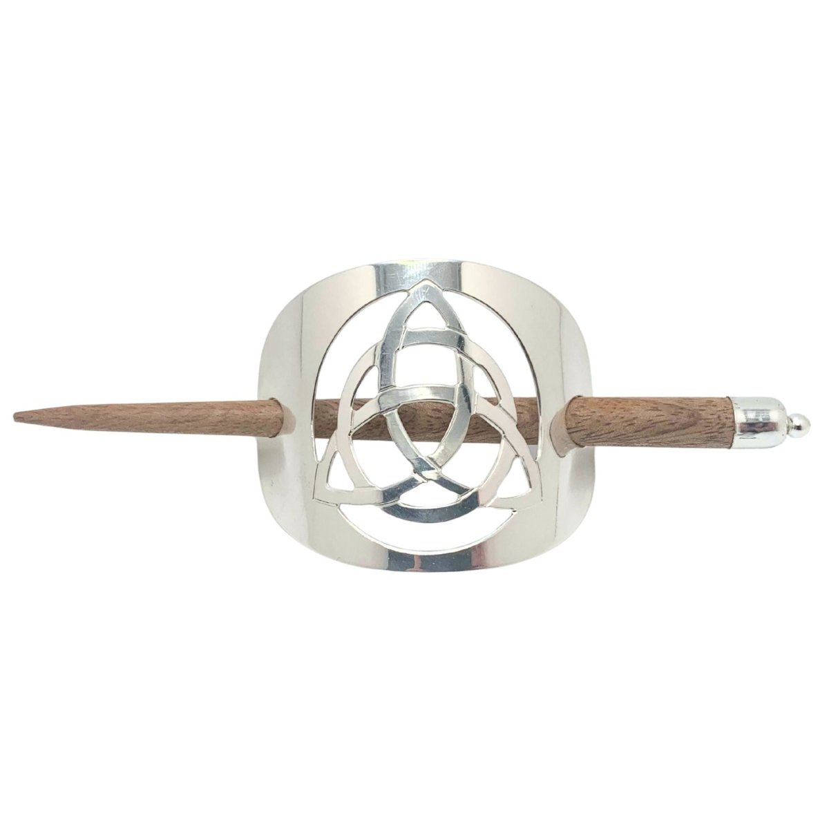 Silver Celtic Trinity Knot Large Hairslide - The Celtic Gift Store - Jewelry