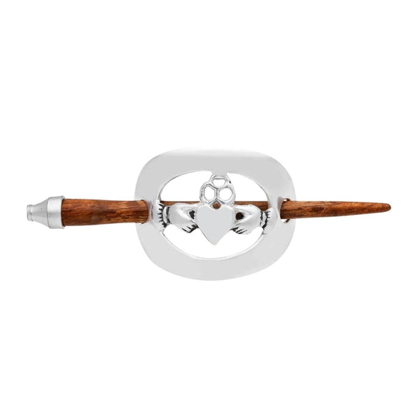 Silver Claddagh Hairslide (Large)