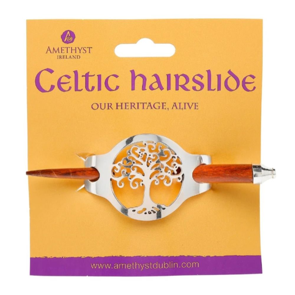 Silver Tree of Life Hairslide (Small) - The Celtic Gift Store - Apparel & Accessories