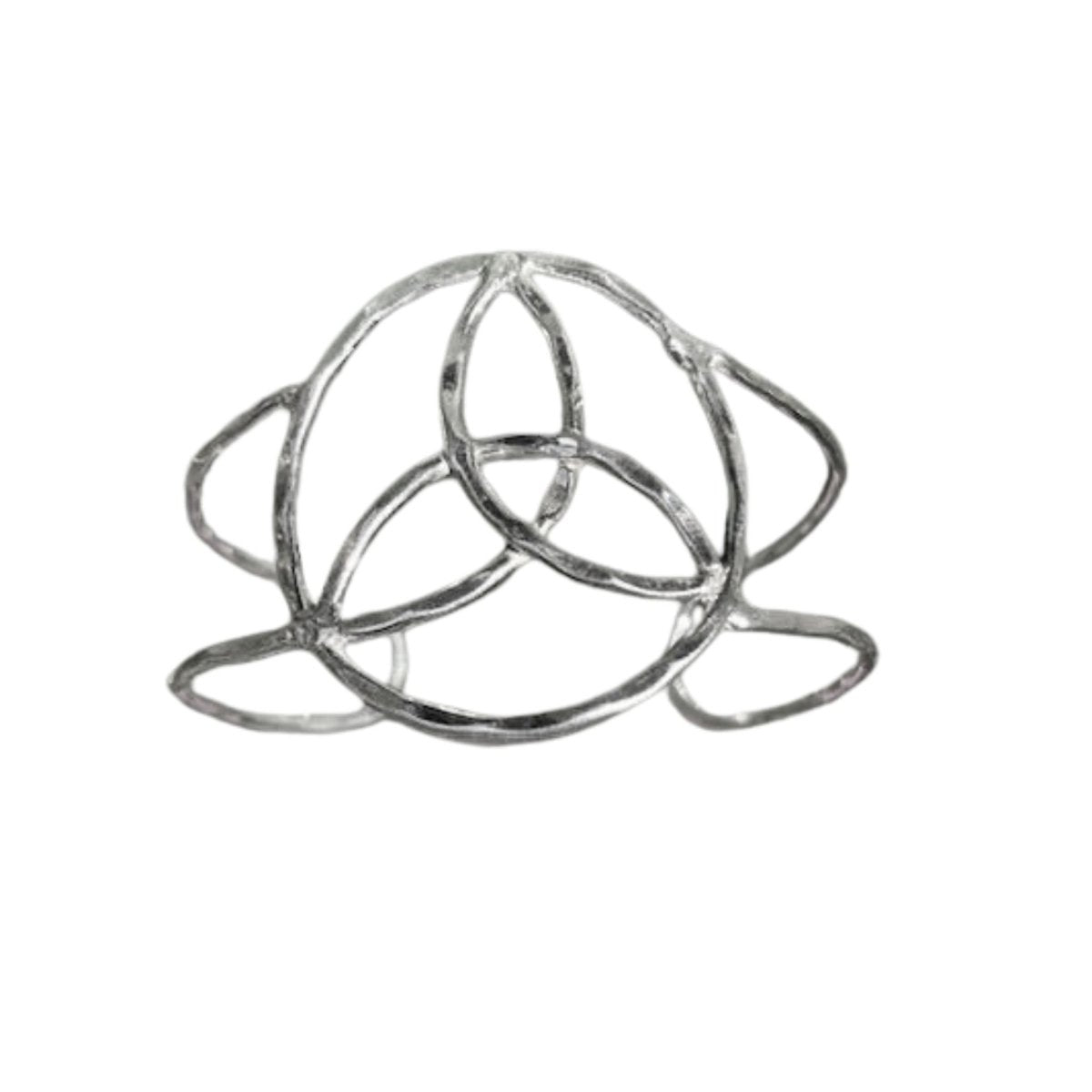 Silver Trinity Knot Open Bangle