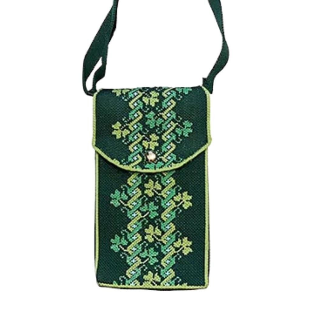 Small Shamrock Fair Isle Knit Shoulder Bag