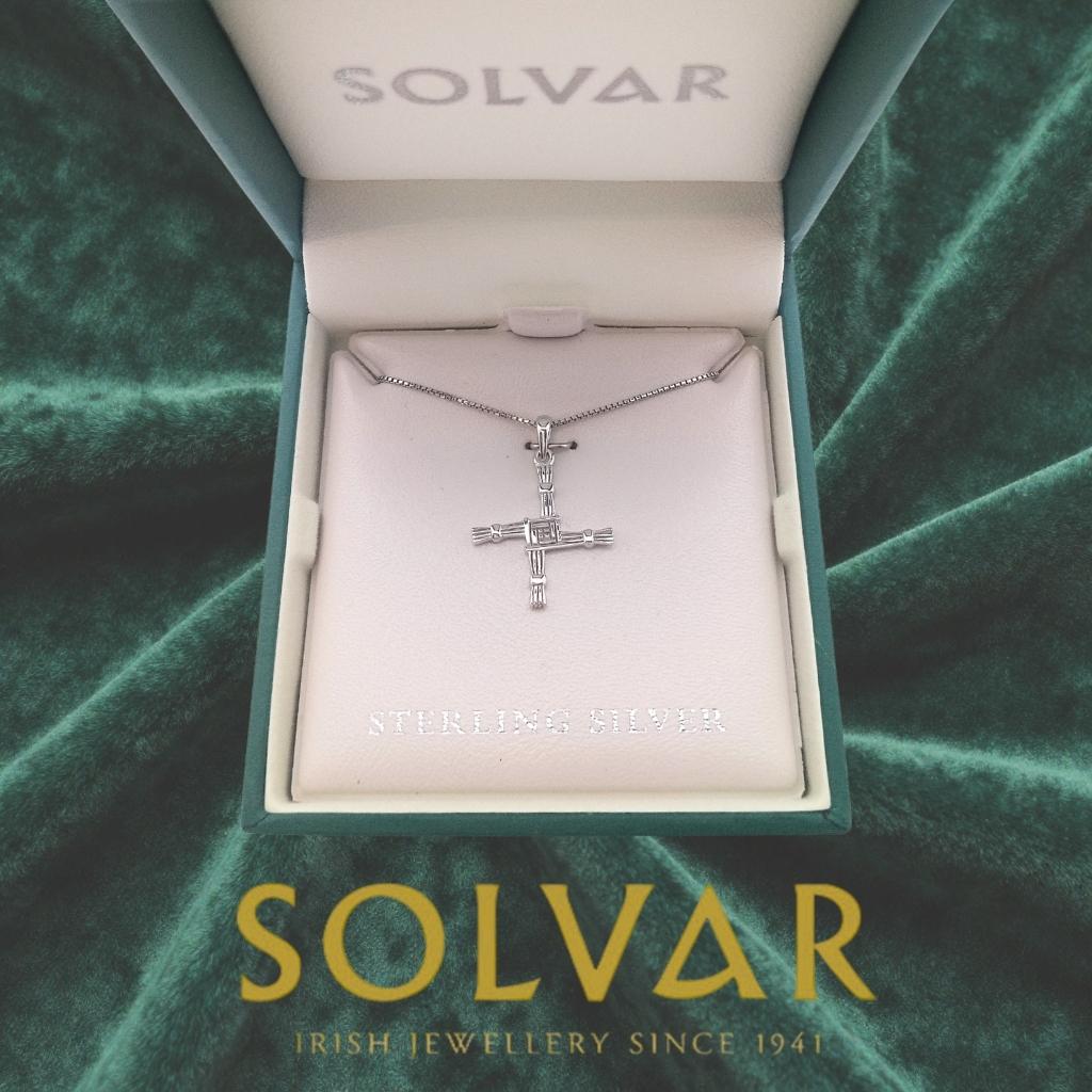 Small Sterling Silver St. Brigid Cross Necklace