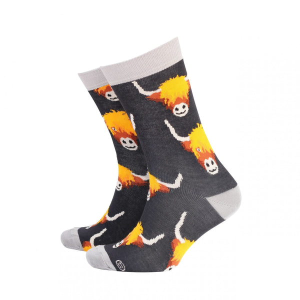 Sock Therapy Highland Cow Men's Socks - The Celtic Gift Store - Socks